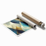 Abstract wall art print showcasing vibrant strokes and lines in bold colors, ideal for modern home decor or art collection. The rolled print features a dynamic composition that adds visual interest to any space.