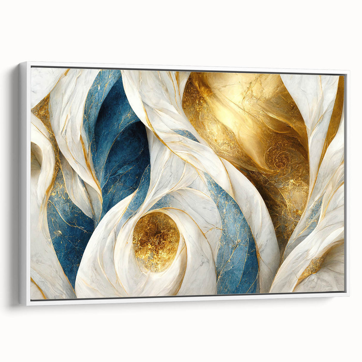 Framed abstract wall art featuring colorful strokes and lines on a white canvas, showcasing a modern design ideal for contemporary decor.
