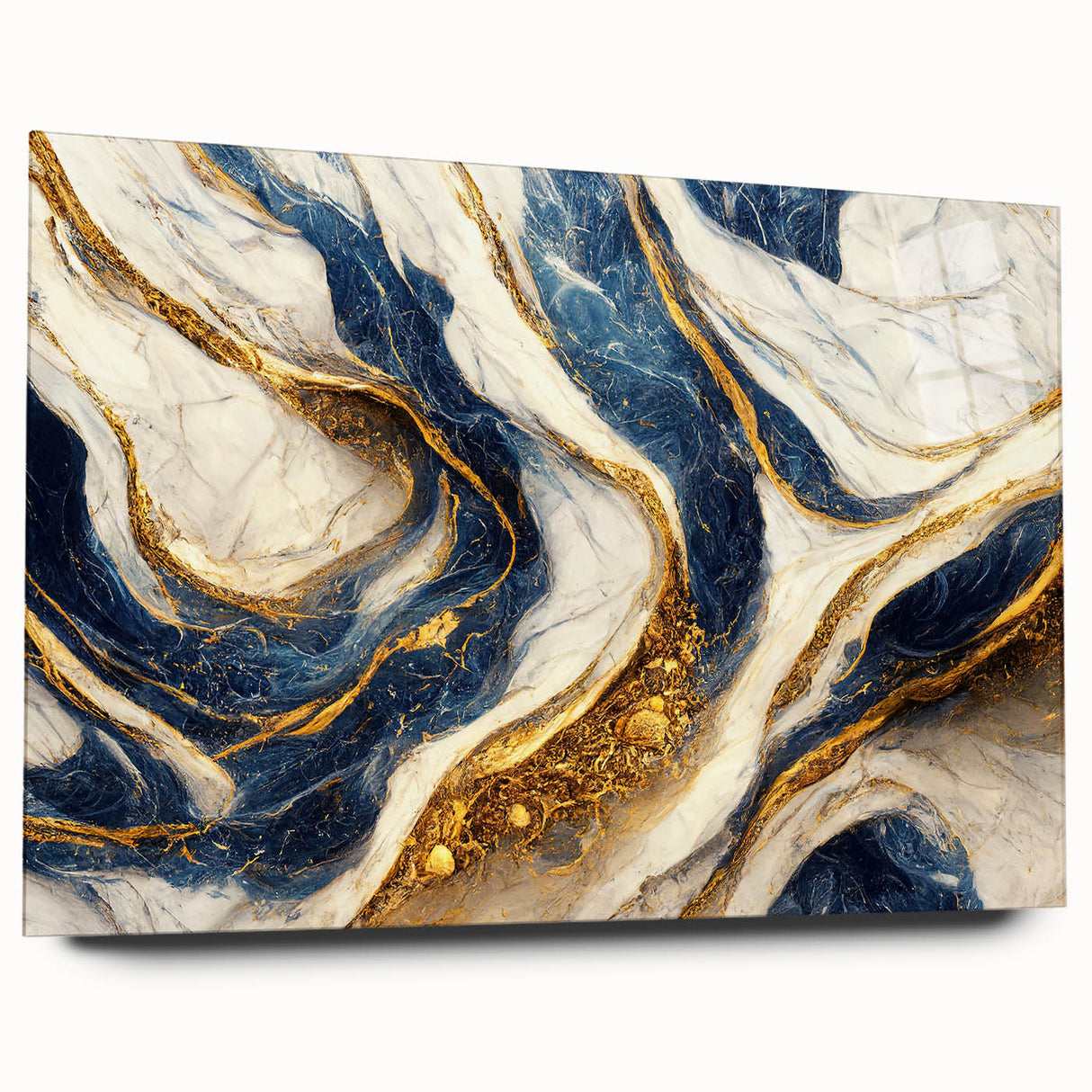 Abstract wall art design showcasing vibrant strokes and lines in a colorful acrylic glass frame, emphasizing modern aesthetics and artistic flair.