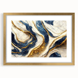 Framed abstract wall art showcasing dynamic strokes and lines in gold and neutral tones, enhancing modern decor with elegance.