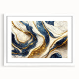 Abstract wall art featuring colorful strokes and lines in a modern design, framed with a white mat, perfect for contemporary decor.