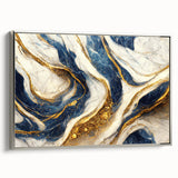 Framed abstract wall art featuring dynamic strokes and lines in silver tones, showcasing a modern design perfect for contemporary decor.