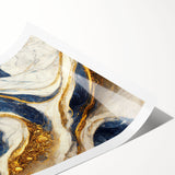 Abstract wall art print showcasing colorful strokes and lines in vibrant hues, ideal for modern home decor, elegantly rolled for easy framing.