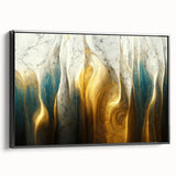 Framed abstract wall art featuring bold strokes and lines in black and white, showcasing a modern design perfect for contemporary decor.