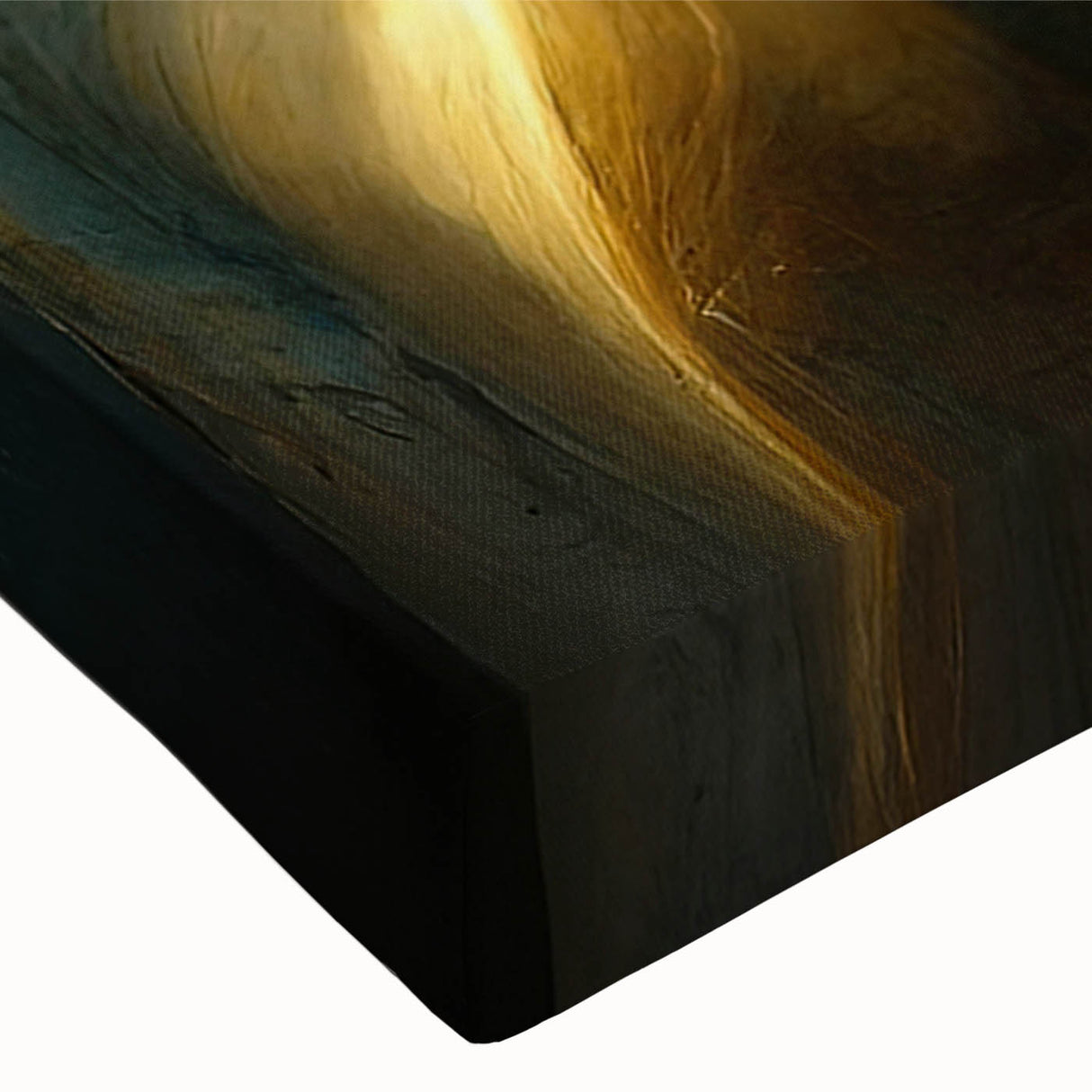 Close-up of a vibrant, abstract canvas wall art design showcasing dynamic strokes and lines in bold colors, ideal for modern decor.