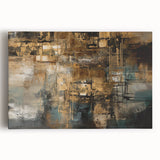 Abstract canvas wall art featuring vibrant strokes and lines in bold colors, perfect for modern decor and adding artistic flair to any space.