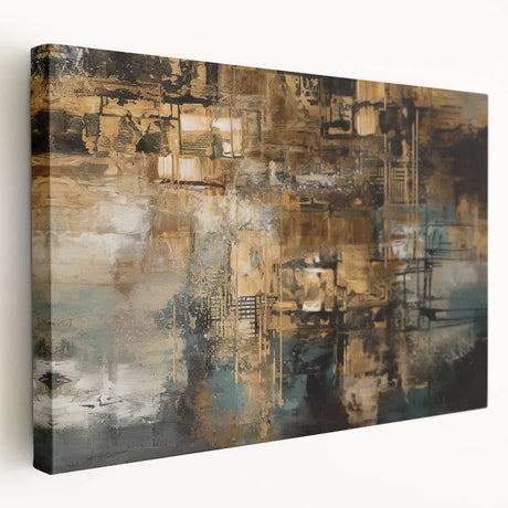 Abstract canvas wall art showcasing vibrant strokes and lines in bold colors, designed to enhance modern interiors with artistic flair.