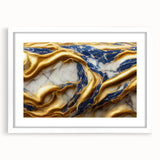 Framed abstract wall art showcasing vibrant strokes and lines in a modern design, presented in a white mat for an elegant finish.