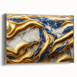 Framed abstract wall art displaying dynamic strokes and lines in soft silver tones, adding a modern touch to any interior decor.