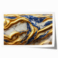Abstract wall art print showcasing vibrant strokes and lines in shades of blue, orange, and yellow, perfect for modern decor enhancement.