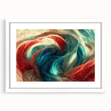 Abstract strokes and lines wall art design in a white frame, showcasing a modern aesthetic with a matte finish, perfect for contemporary decor.