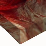 Close-up of a stretched canvas showcasing an abstract strokes and lines design, featuring vibrant colors and dynamic patterns, perfect for modern decor.