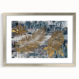 Abstract strokes and lines design wall art in a sleek silver frame with matting, showcasing a modern aesthetic perfect for contemporary home decor.