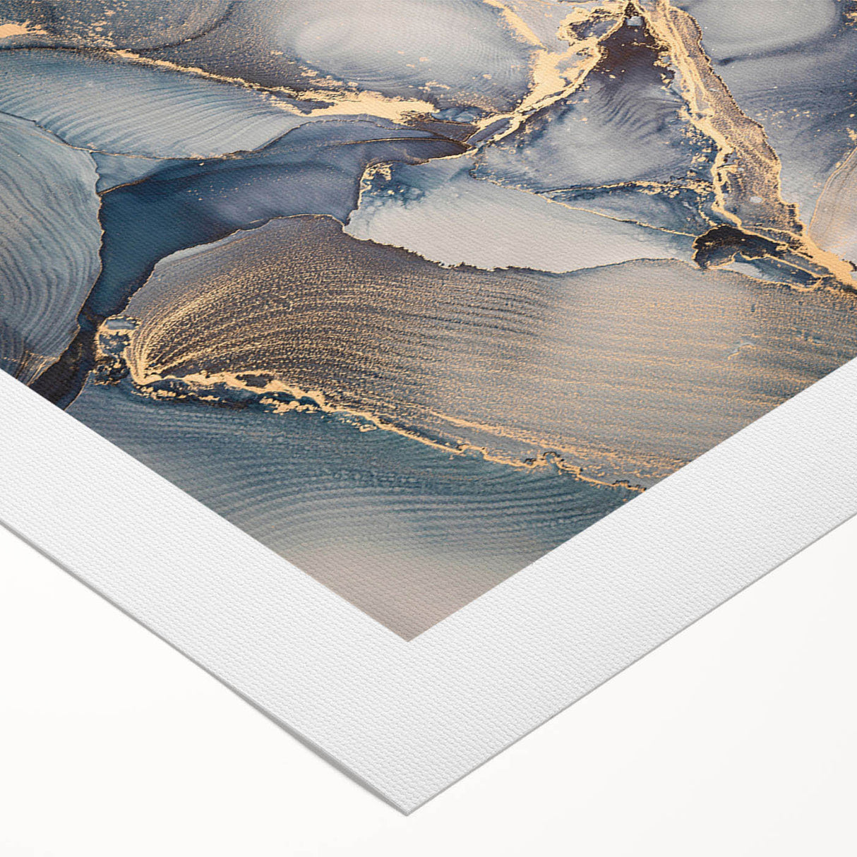 Abstract wall art design featuring vibrant strokes and lines in shades of blue, orange, and yellow, perfect for modern decor and artistic expression.