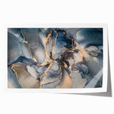 Abstract wall art print showcasing vibrant strokes and lines in a dynamic composition, perfect for modern decor or framing.