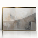 Framed wall art featuring an abstract design of colorful strokes and lines in gold and black, perfect for modern home decor accents.