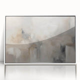 Framed abstract wall art featuring colorful strokes and lines in a modern design, displayed in a sleek white frame, ideal for contemporary decor.