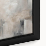 Close-up of framed abstract wall art showcasing colorful strokes and lines in vibrant hues, ideal for modern home decor enhancement.