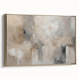 Framed wall art showcasing an abstract design of golden strokes and lines on a textured canvas, emphasizing modern elegance in decor.