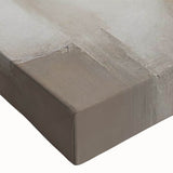 Close-up of a stretched canvas wall art piece showcasing an abstract design with colorful strokes and lines, perfect for modern home decor.