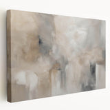 Abstract canvas art showcasing dynamic strokes and lines in vibrant colors, ideal for modern decor, displayed in a side view for depth.