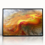 Framed black acrylic wall art featuring abstract strokes and lines design, showcasing a modern aesthetic ideal for contemporary decor.