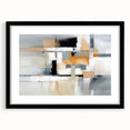 Framed abstract wall art featuring dynamic strokes and lines in black and white, perfect for modern home decor and gallery walls.