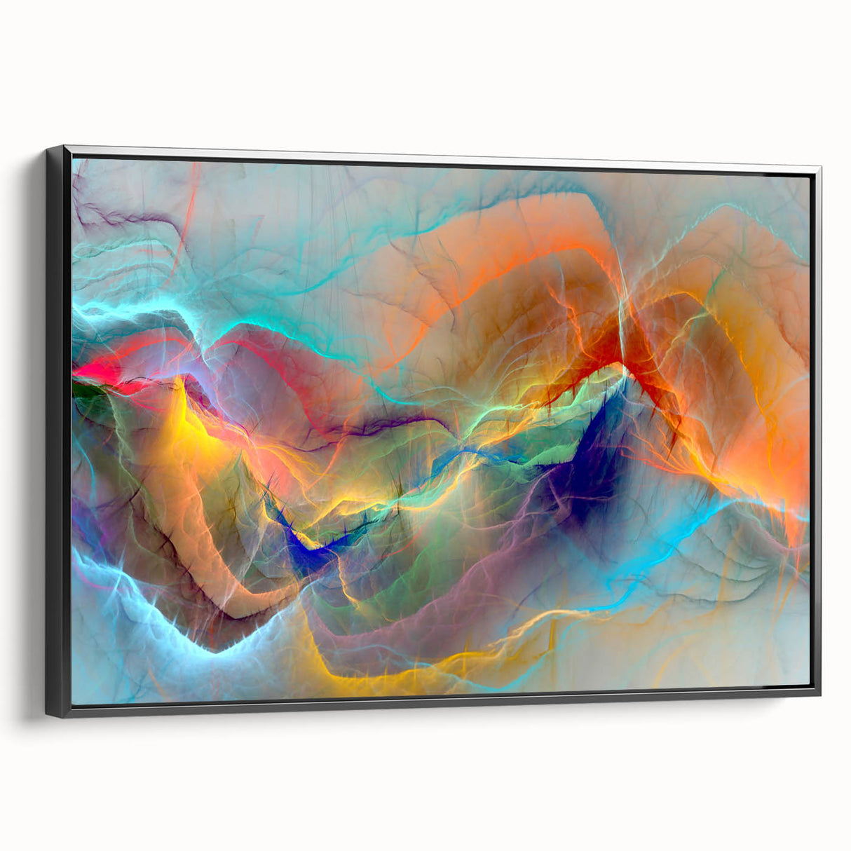 Framed abstract wall art collection showcasing dynamic strokes and lines in black and white, enhancing modern home decor aesthetics.