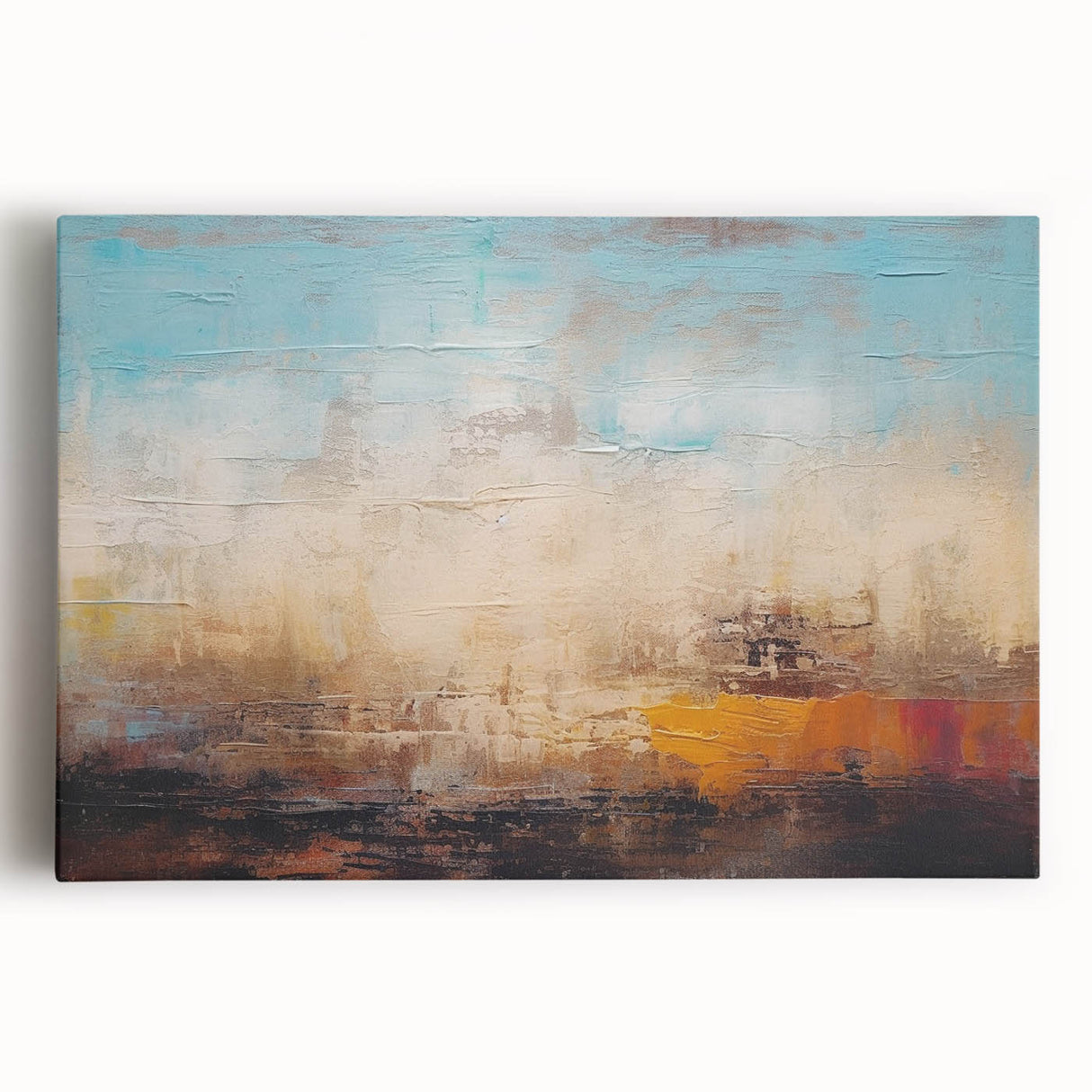 Abstract canvas wall art showcasing vibrant strokes and lines in a modern design, perfect for contemporary home decor or office spaces.
