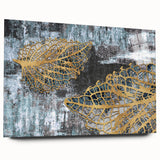 Abstract wall art piece showcasing vibrant strokes and lines in a harmonious blend of colors, displayed in a sleek acrylic frame, ideal for modern decor.