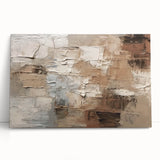 Abstract wall art featuring vibrant strokes and lines in shades of blue, orange, and yellow, ideal for modern home decor.