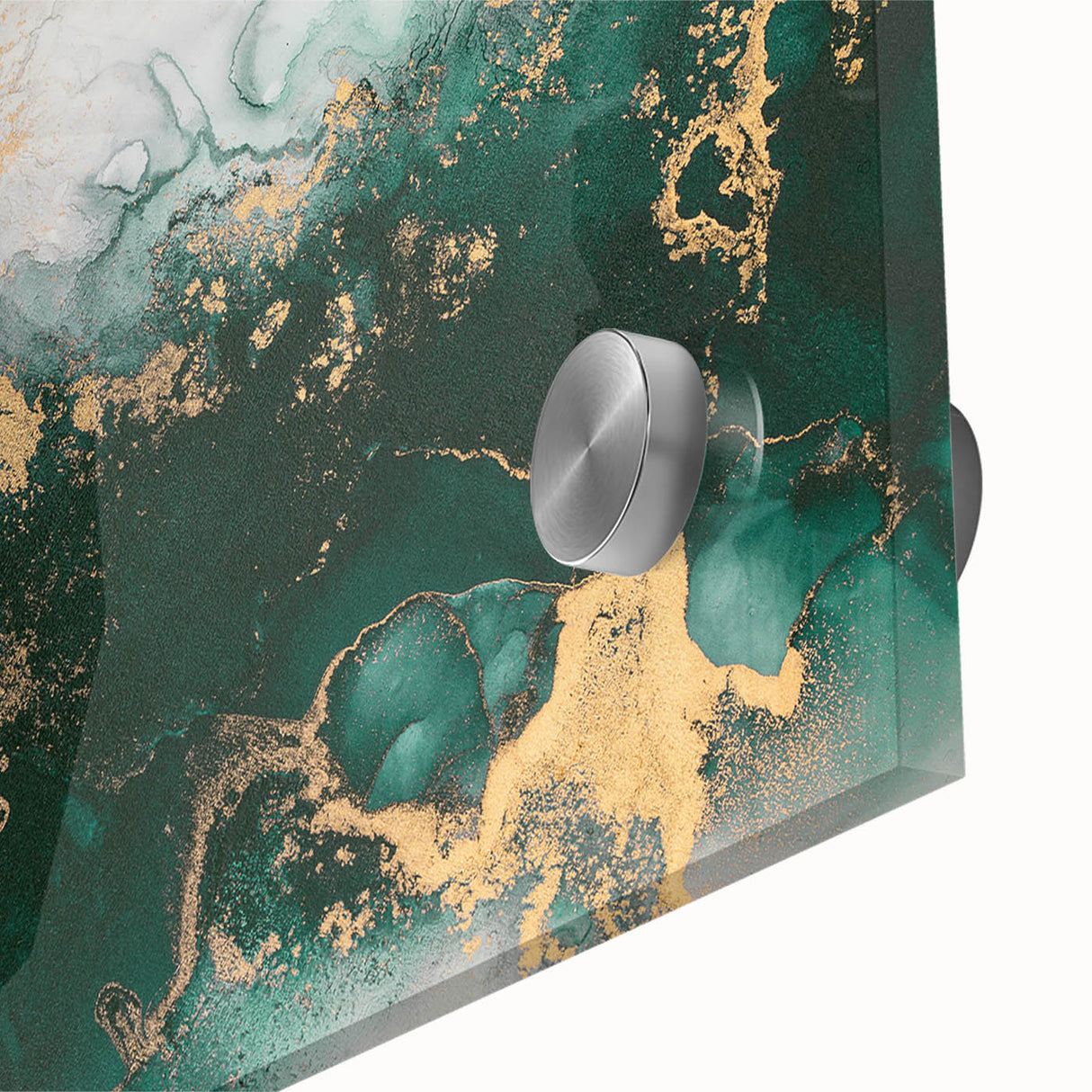 Close-up of an abstract wall art piece showcasing colorful strokes and lines on acrylic glass, enhancing modern home decor aesthetics.