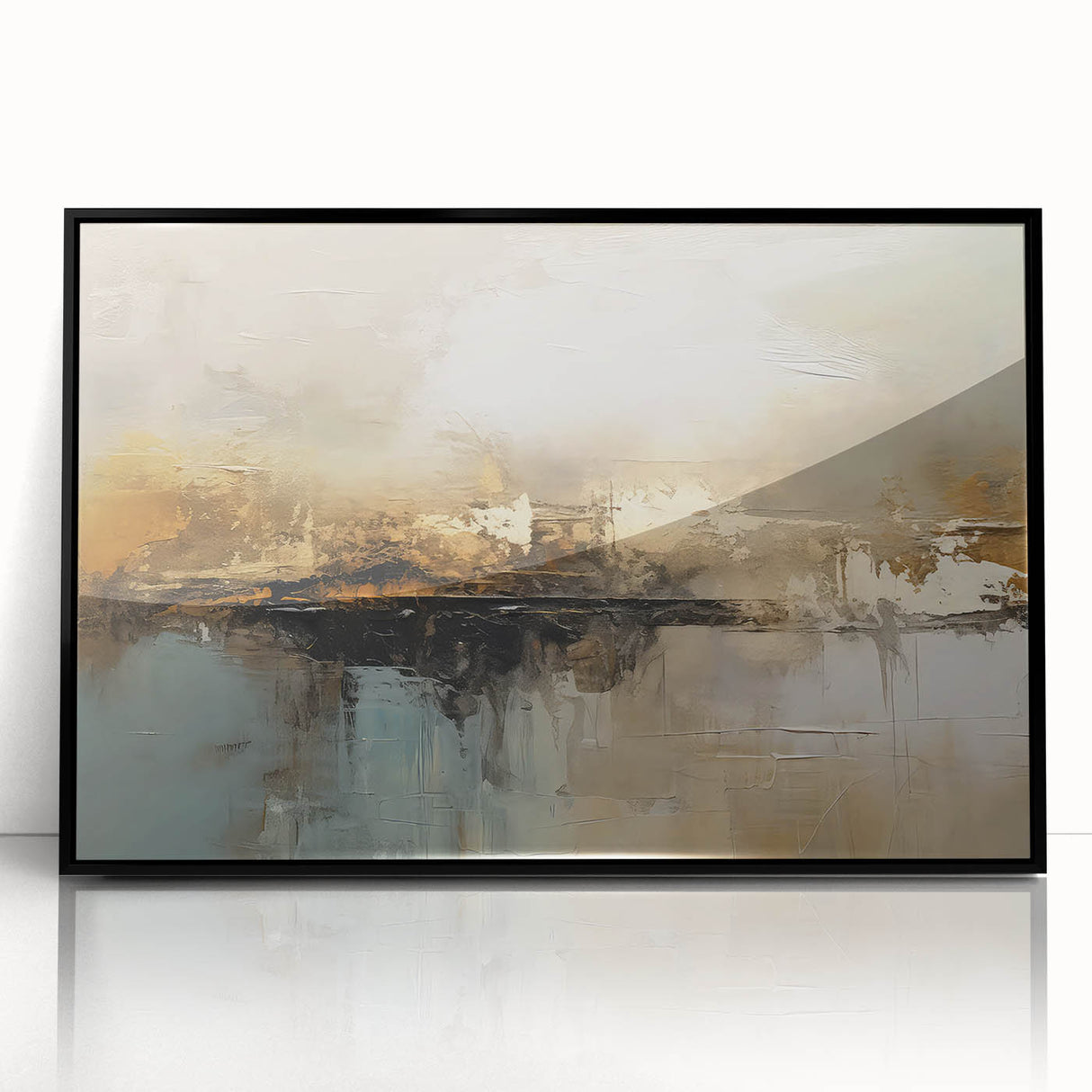 Framed abstract wall art featuring dynamic strokes and lines in black and white, perfect for modern decor and artistic expression.