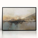 Framed abstract wall art featuring dynamic strokes and lines in black and white, perfect for modern decor and artistic expression.