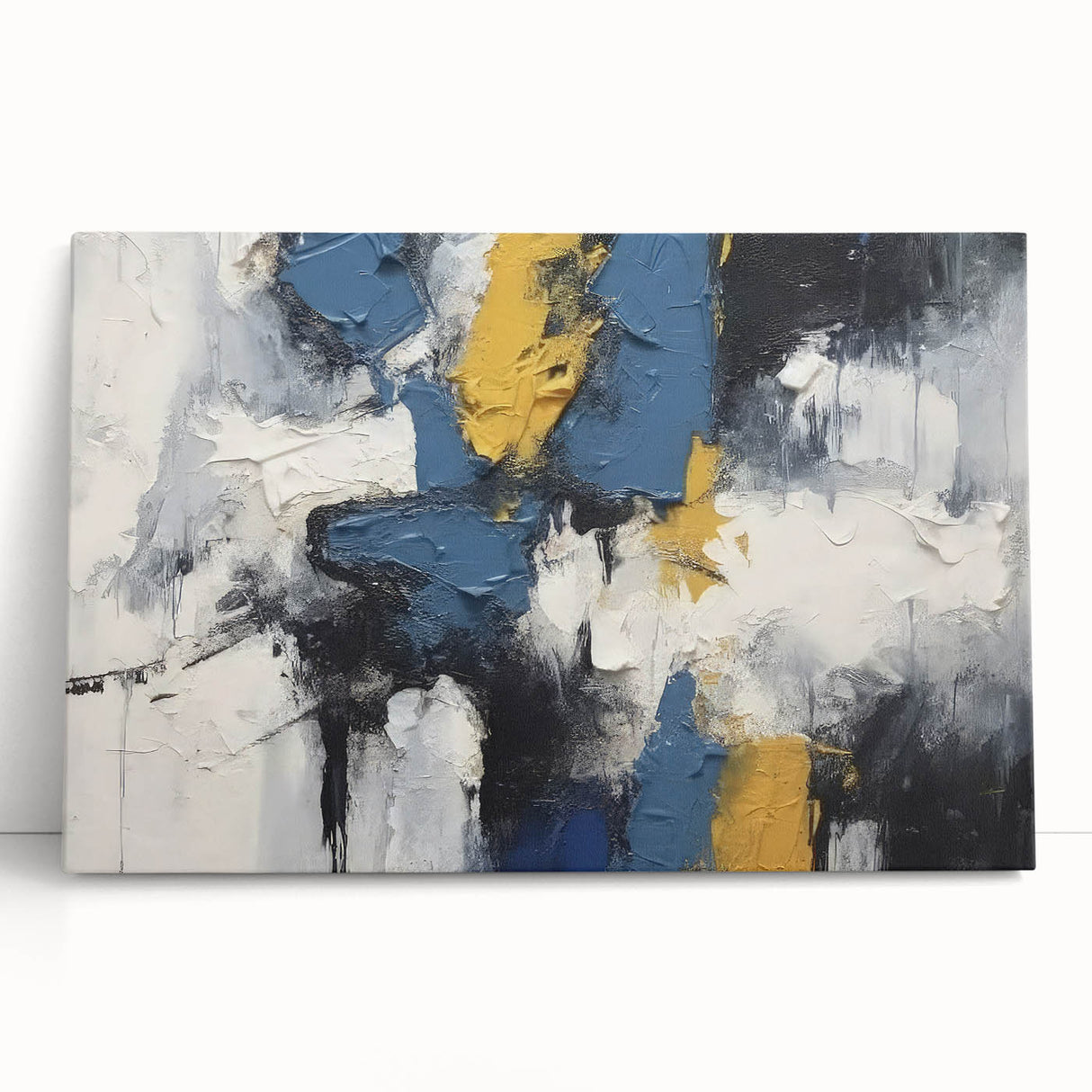 Abstract canvas wall art showcasing fluid strokes and lines in vibrant colors, perfect for modern decor, enhancing any living space with artistic flair.
