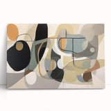 Abstract wall art canvas design showcasing vibrant strokes and lines in a blend of colors, ideal for modern home decor and artistic accents.