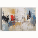 Abstract canvas wall art showcasing dynamic strokes and lines in vibrant colors, perfect for modern home decor and artistic expression.