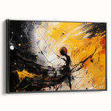 Framed abstract wall art showcasing dynamic strokes and lines in hues of black and white, perfect for modern decor and enhancing interiors.