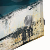 Colorful abstract wall art design featuring vibrant strokes and lines on acrylic glass, perfect for modern home decor.