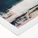 Abstract wall art featuring vibrant strokes and lines in a mix of blue, orange, and yellow hues, designed for modern home decor.