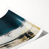 Abstract wall art print showcasing dynamic strokes and lines in vibrant colors, ideal for modern home decor or gallery display.