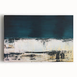 Abstract strokes and lines in vibrant colors create a modern wall art piece on stretched canvas, perfect for contemporary decor.