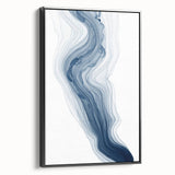 Abstract strokes and lines wall art design on a black-framed canvas, showcasing a modern aesthetic with vibrant colors and dynamic patterns.