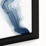 Close-up of an abstract canvas wall art design showcasing vibrant strokes and lines in bold colors, perfect for modern home decor.