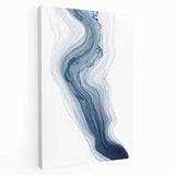 Abstract wall art featuring vibrant strokes and lines in bold colors, displayed on stretched canvas with a sleek side view for modern decor.