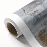 Abstract strokes and lines in vibrant colors create a modern wall art design on rolled canvas, ideal for contemporary decor and framing.