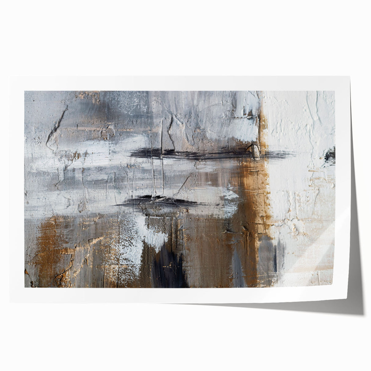 Abstract wall art print showcasing vibrant strokes and lines in various colors, ideal for modern home decor and aesthetic enhancement.