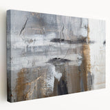 Abstract strokes and lines in vibrant colors create a modern wall art piece on stretched canvas, showcasing a dynamic design perfect for contemporary decor.