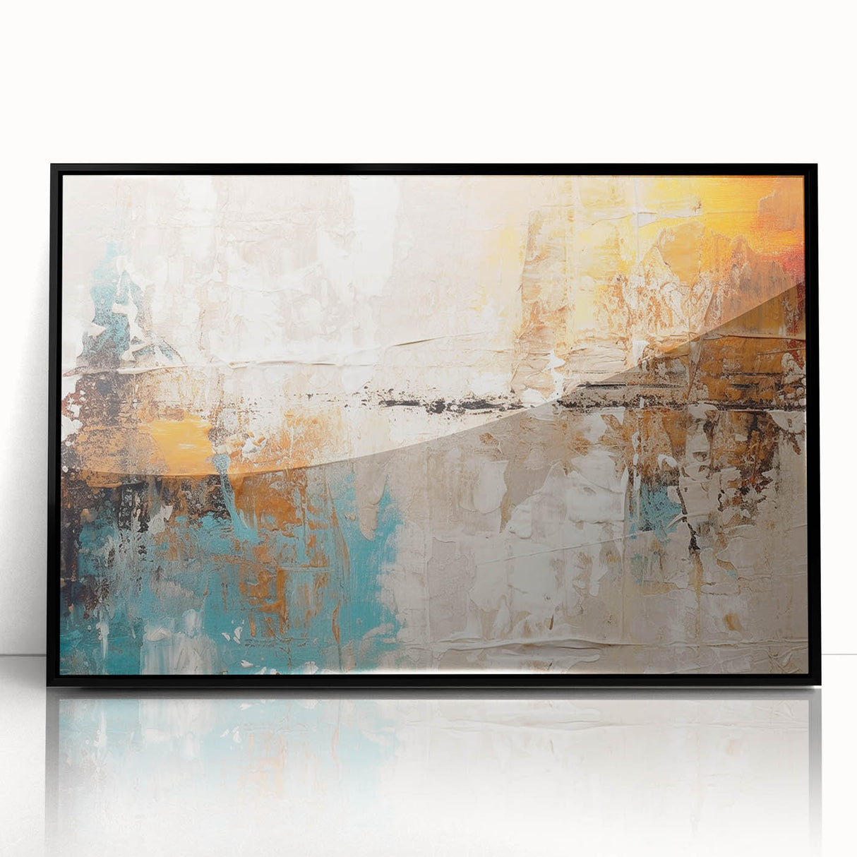 Framed abstract wall art featuring dynamic strokes and lines in black and white, creating a modern aesthetic ideal for contemporary decor.