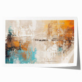 Abstract wall art print showcasing vibrant strokes and lines in a colorful design, perfect for modern decor or gallery display.